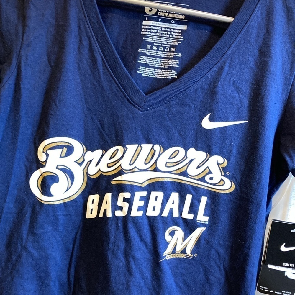 NWT Nike Brewers Baseball Shirt - Picture 2 of 8